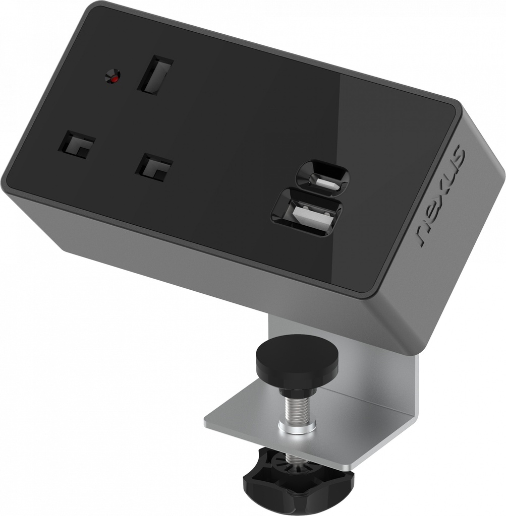 Desktop Power Module 1X 240V UK Socket, 100W Usb-C, 27W Usb-A Black ...